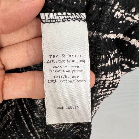 NWOT Rag & Bones Jeans Black White Abstract Stripe Tank Top‎ Sz S - Picture 10 of 12